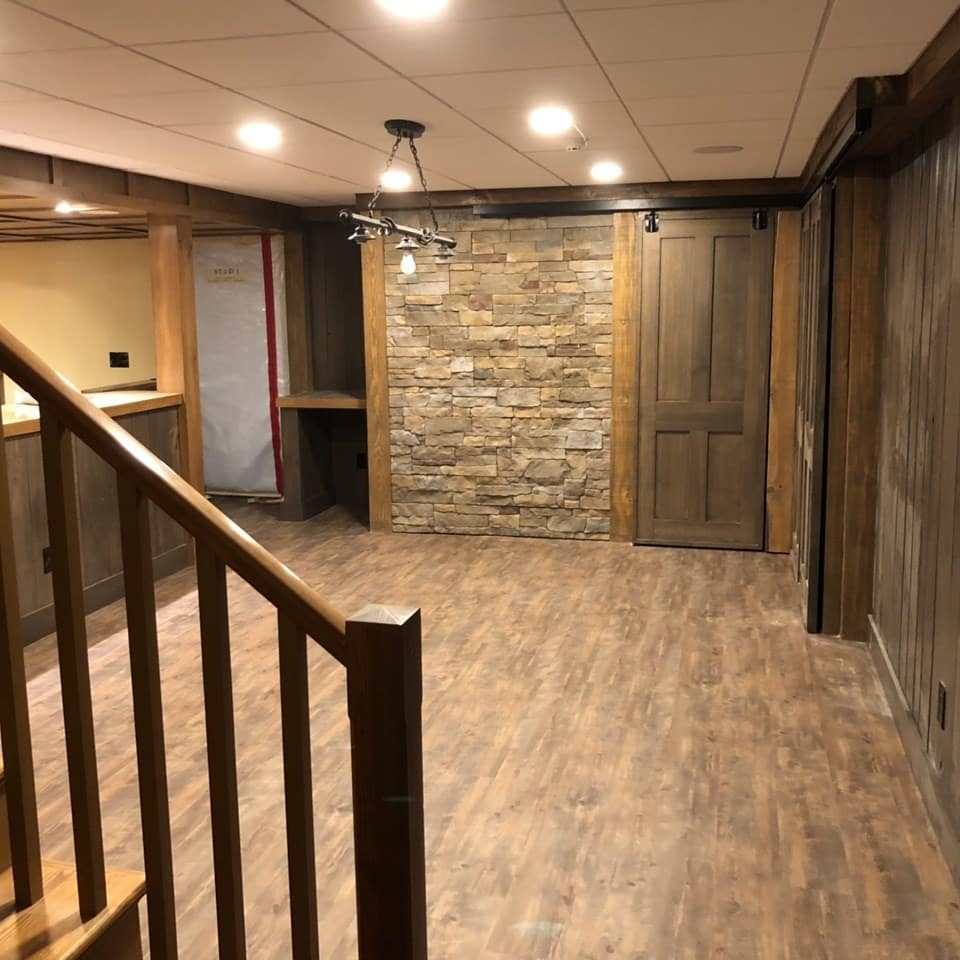 Basement remodel in New Hampshire by Oxland Builders